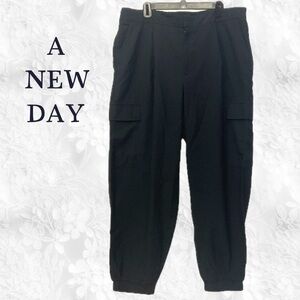 A New Day Black Cargo Pants NWOT (oversized) 19" waist, 27" inseam, 13" rise